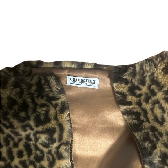 Collection B Animal Print Faux Fur Vest - Picture 6 of 6